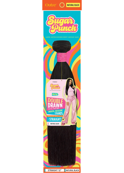 Sugar Punch Straight 18" Double Drawn Remy Hair Extensions