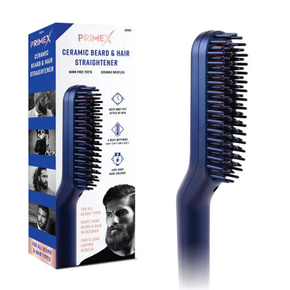 Primex #05971 Ceramic Beard & Hair Straightener Blue
