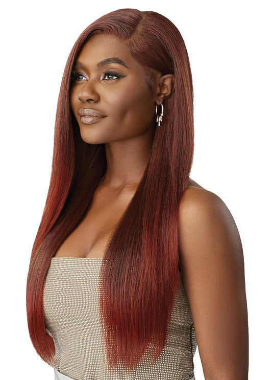 Outre Melted Hairline Swirlista Swirl 101 Glueless HD Lace Front Synthetic Wig - 26 inch Long Straight Yaki Hair