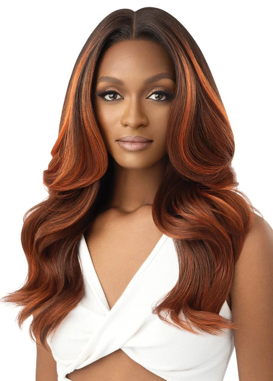 Outre Perfect Hairline Faris Glueless 13x6 HD Lace Front Synthetic Wig - 22 inch Long Wavy Hair
