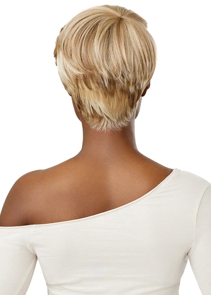 Outre Wigpop Hadia Glueless Synthetic Full Wig - 8.5 inch Short Straight Layered Pixie Cut with Bangs