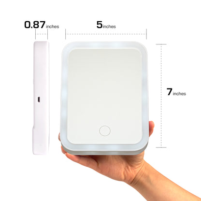 Red LED Table Mirror