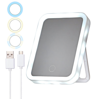 Red LED Table Mirror