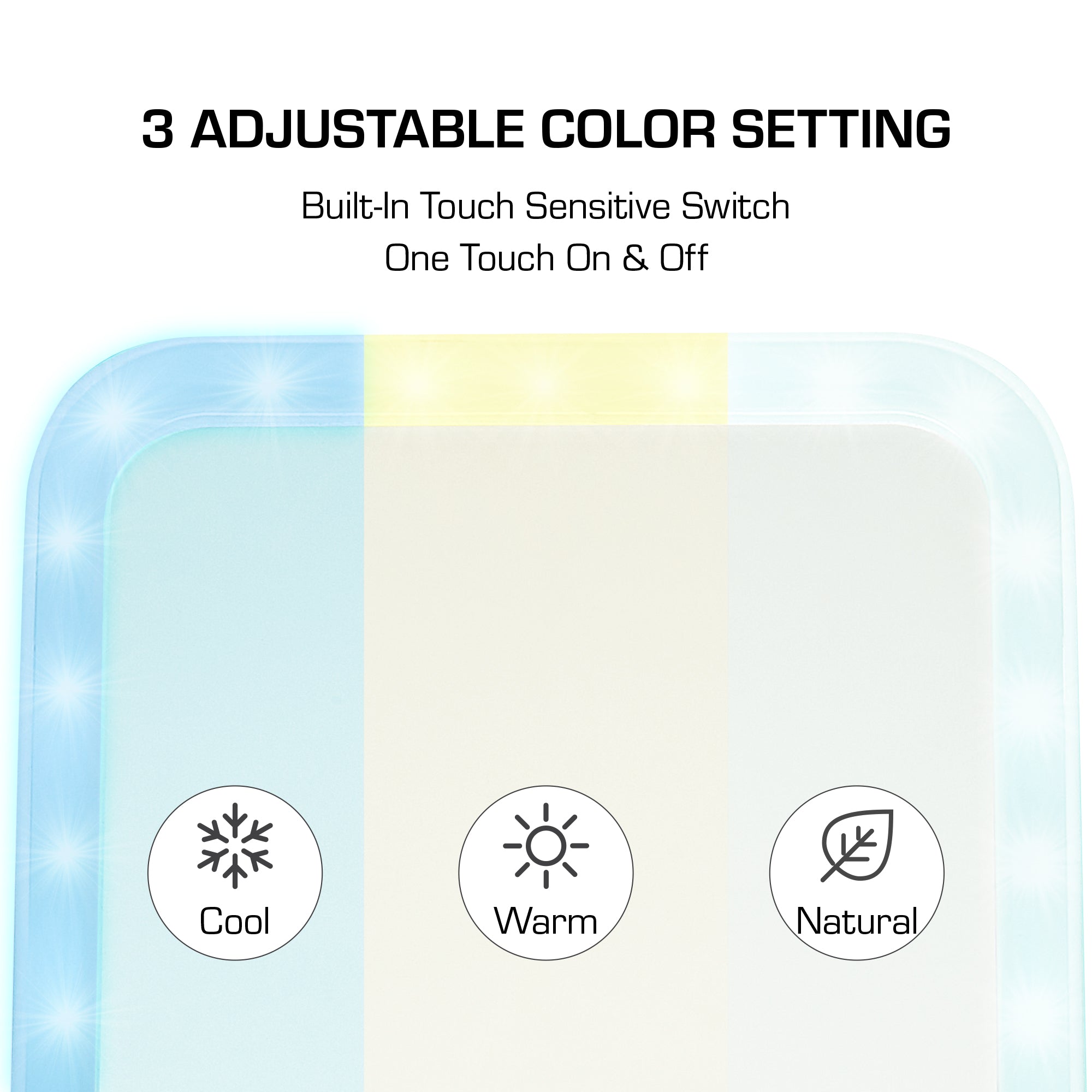 Red LED Table Mirror