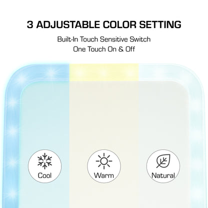 Red LED Table Mirror