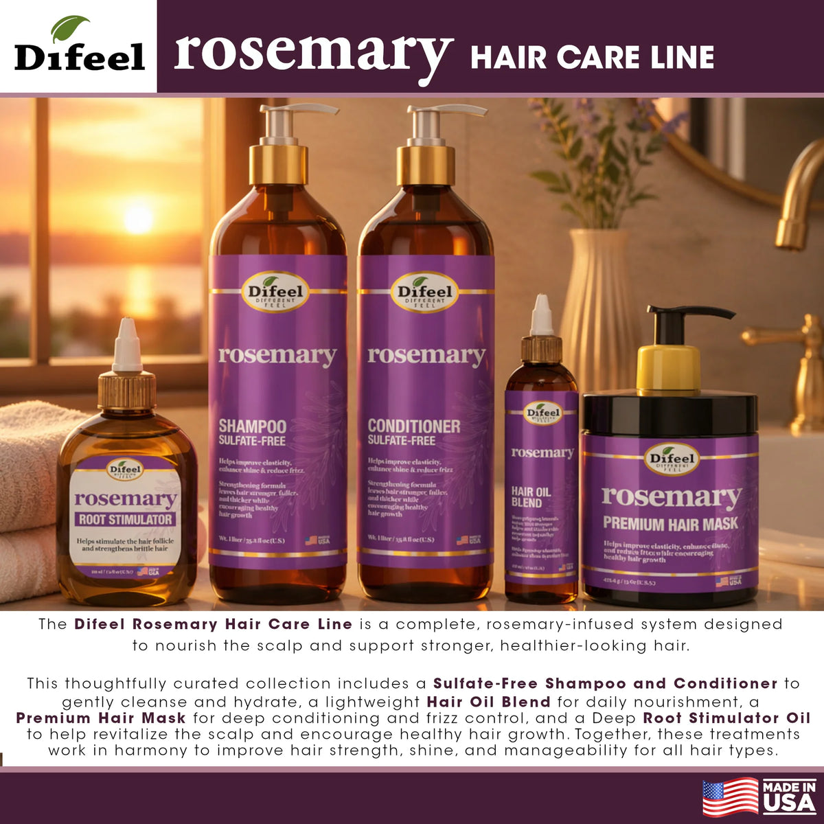 Difeel Rosemary Conditioner 33 oz