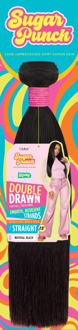 Sugar Punch Straight 24" Double Drawn Remy Hair Extensions