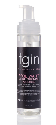 Tgin Rosewater Curl Defining Mousse 8 oz