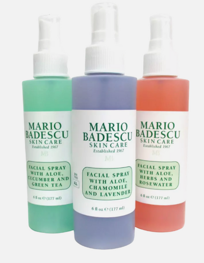 3 Piece Mario Badescu Facial Spray Variety Pack 6 oz Each