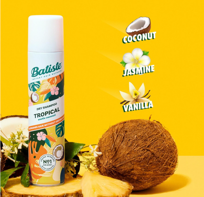 3 Pack Batiste Dry Shampoo Tropical Exotic Coconut 3.81 oz