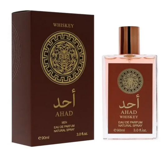Ahad Eau De Parfum Whiskey Natural Spray 3 oz / 90ml, Luxury Warm & Spicy Unisex Cologne