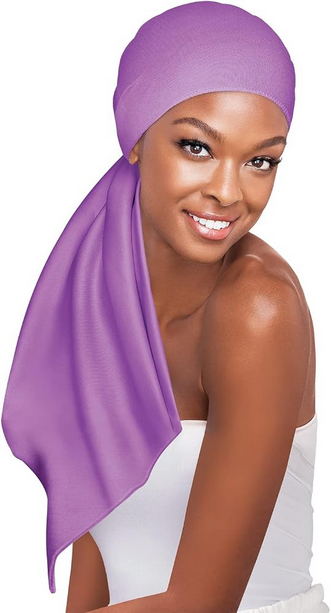 Red by Kiss Reversible Satin Wrap Scarf, 2-in-1 Silky Double-Sided Hair & Fashion Accessory