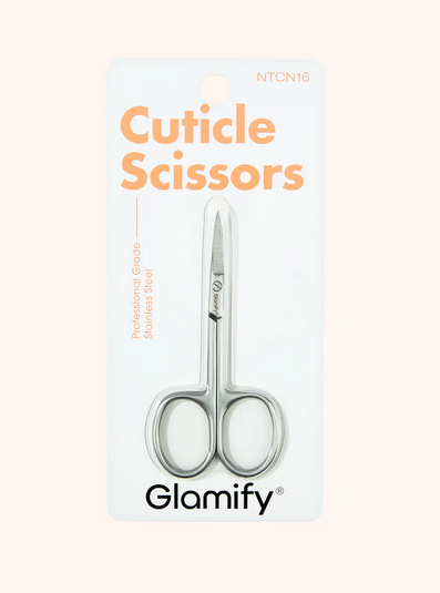 Glamify NTCN16 Cuticle Scissors, Professional Curved Stainless Steel Precision Nail Manicure Tool