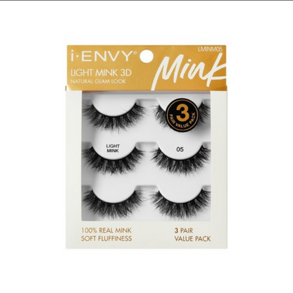 I-Envy Real Mink Collection False Eyelashes Light Mink 3D