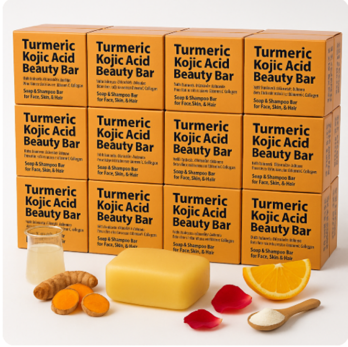 By Natures Turmeric Kojic Acid Beauty Bar 5.5 oz Packs