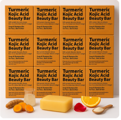By Natures Turmeric Kojic Acid Beauty Bar 5.5 oz Packs 1, 2, 3, 6, 12, or 24 Count