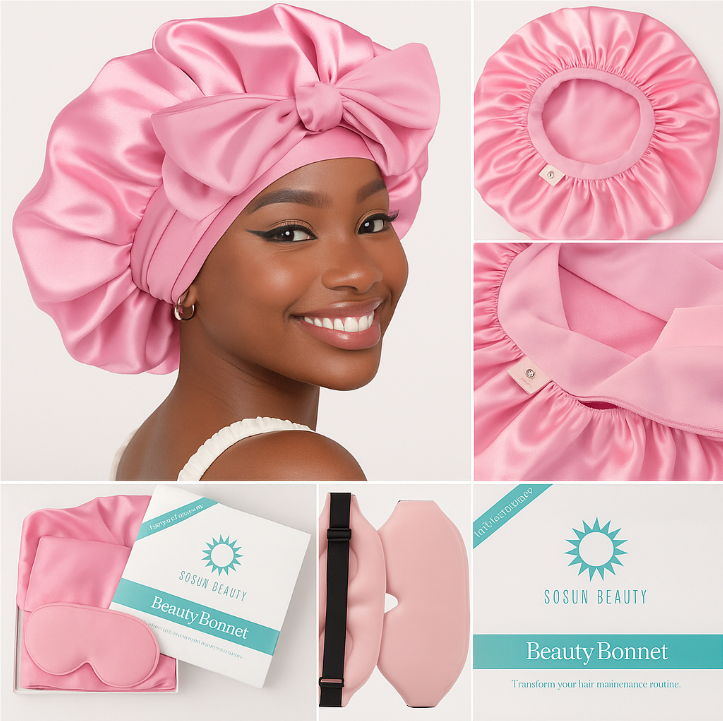 Bonnet With Matching Sleep Mask