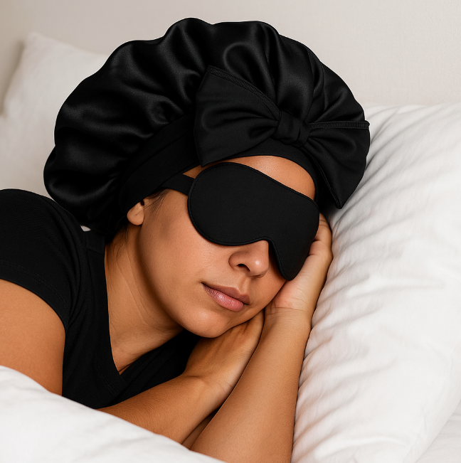 Bonnet With Matching Sleep Mask