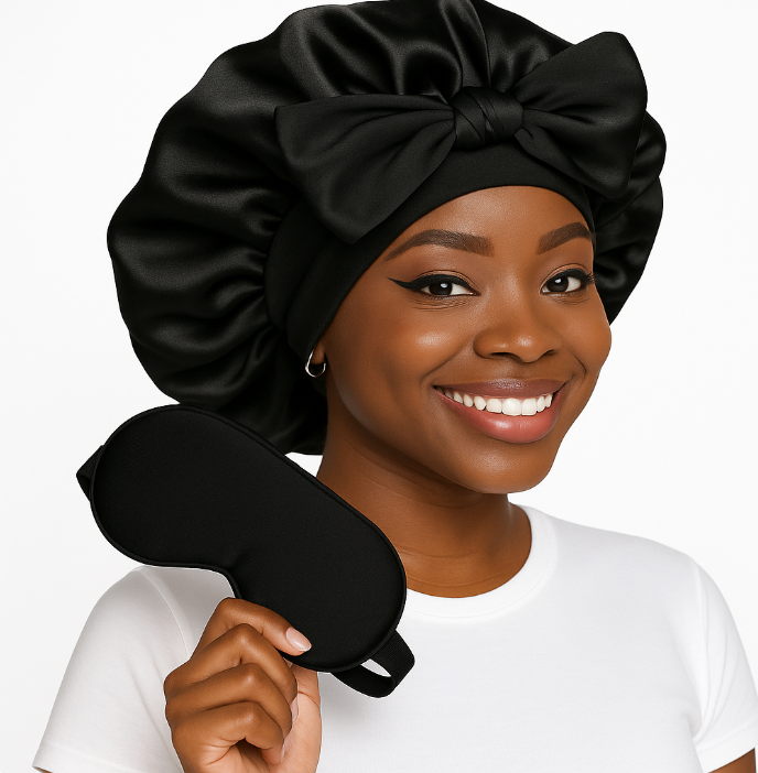 Bonnet With Matching Sleep Mask