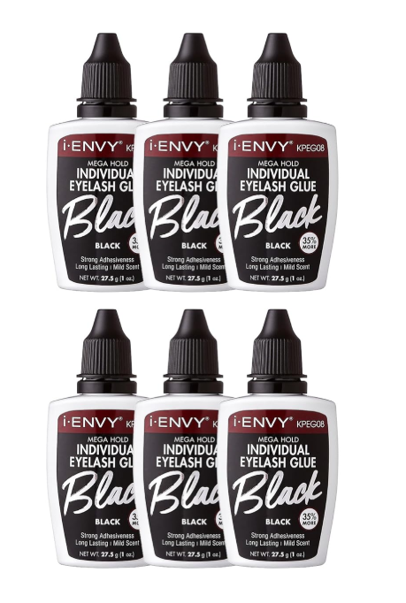 6 Pack KPEG Individual Eyelash Adhesive KPEG08 Black