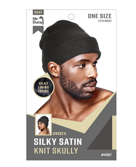 Mr. Durag Silky Satin Knit Skully Beanie Assorted Colors 04357