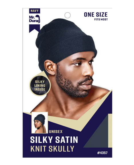 Mr. Durag Silky Satin Knit Skully Beanie Assorted Colors 04357