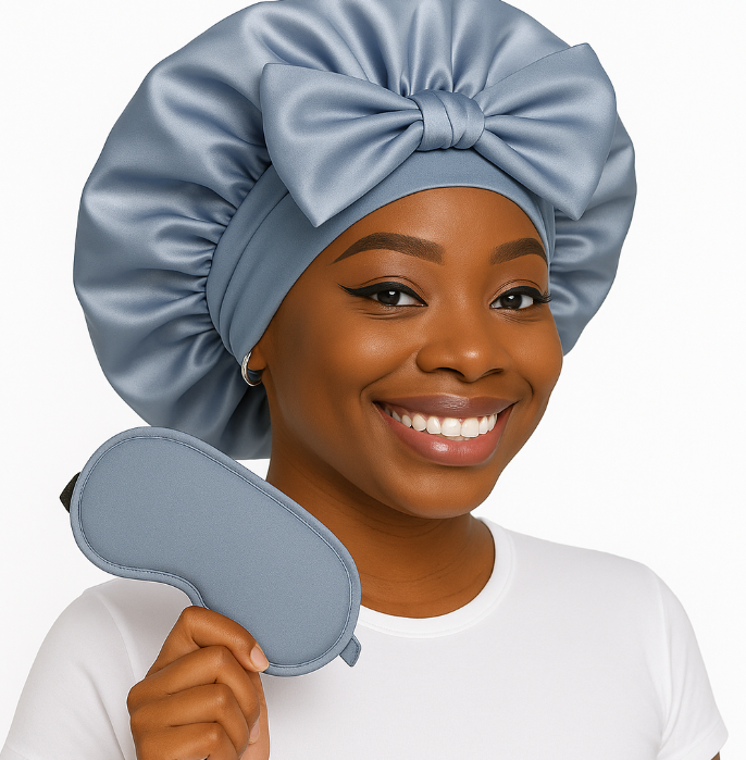 Bonnet With Matching Sleep Mask