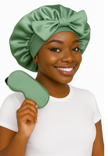 Bonnet With Matching Sleep Mask