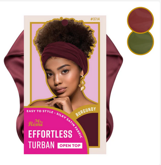 Ms. Remi Effortless Turban Scarf Open Top, Burgundy/Olive Assorted