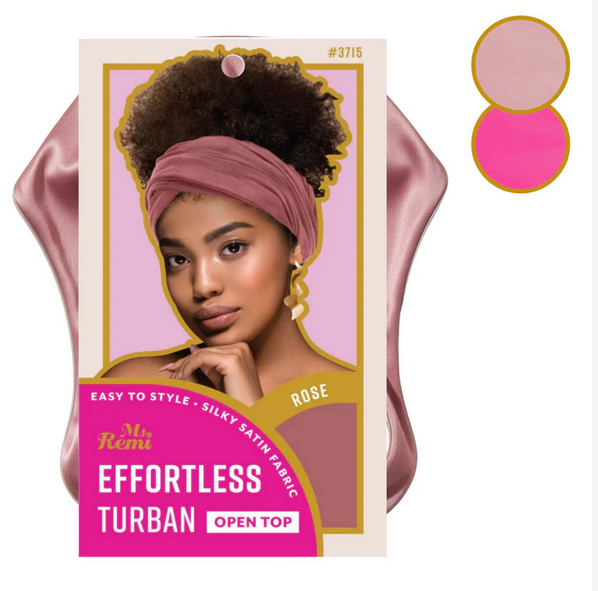 Ms. Remi Effortless Turban Scarf Open Top, Rose/Pink Assorted