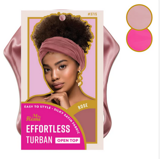 Ms. Remi Effortless Turban Scarf Open Top, Rose/Pink Assorted