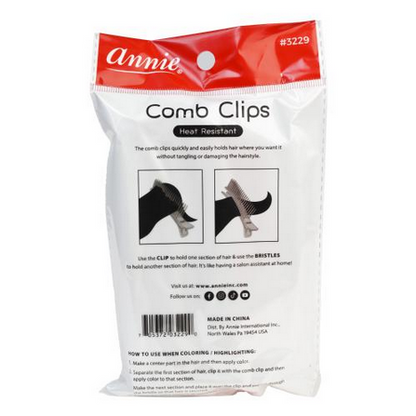 Sectioning Comb Grip Clip 2 CT Pink & Purple