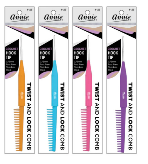 Annie Twist & Lock Comb with Crochet Hook #125