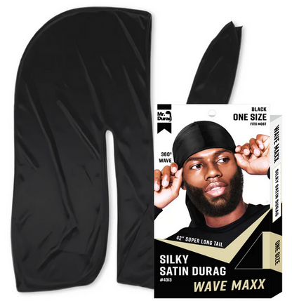 Mr. Durag Wave Maxx Silky Satin Durag, 1 Count, Black