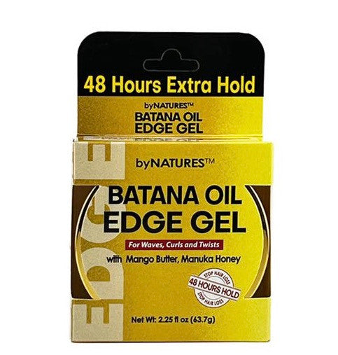 By Natures Batana Oil Edge Gel, Growth-Supporting Sleek Hairline Control 2.25 oz