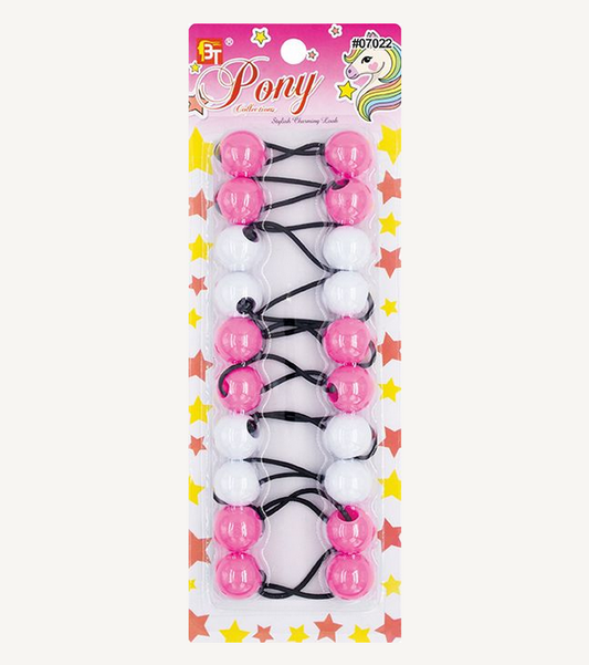 BT PonyTail Holders 20mm Pink Mix (07022)