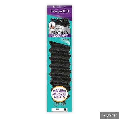 Sensationnel Human Hair Blend Premium Too Feather Crochet Deep 18"