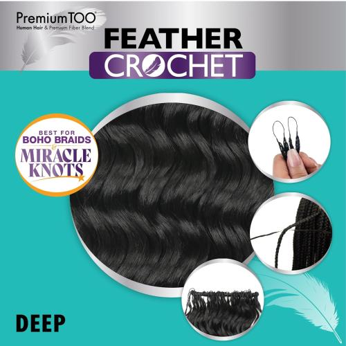 Sensationnel Human Hair Blend Premium Too Feather Crochet Deep 18"