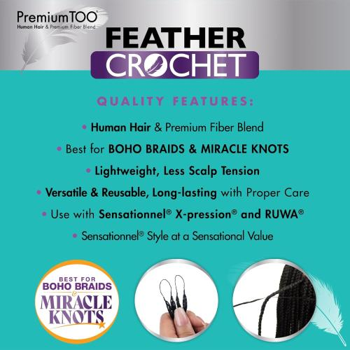 Sensationnel Human Hair Blend Premium Too Feather Crochet Deep 18