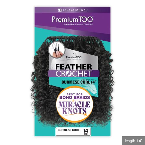 Sensationnel Crochet Braids Premium Too Feather Crochet Burmese Curl 14
