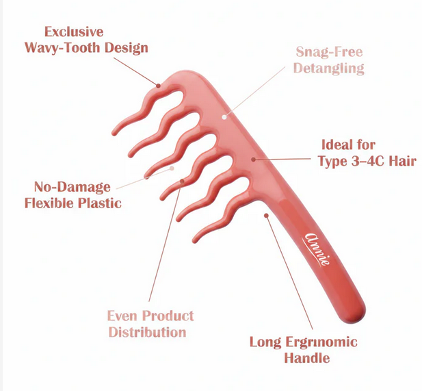 Annie Effortless Detangler Wavy Comb 362