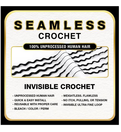Bobbi Boss Boss Bundle Seamless 100% Unprocessed Human Hair Crochet Braids, Deep Wave 14-Inch Ultra-Fine Pre-Looped Reusable Extensions - #BNSCDW14