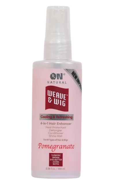 On Natural Curl-N-Wavy Weave & Wig 4-in-1 Hair Enhancer, Pomegranate Conditioning & Shine Mist 3.38 oz