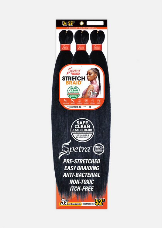 Amore Mio Spetra Pre-Stretched Braiding Hair 52" 3XSTRCHB-52 - Itch-Free Miracle Fiber