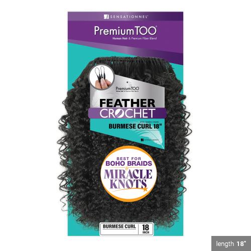 Sensationnel Premium Too Feather Crochet Hair - Burmese Curl 18