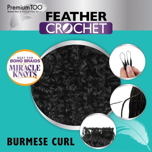 Sensationnel Premium Too Feather Crochet Hair - Burmese Curl 18