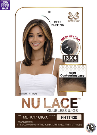 Bobbi Boss Anara MLF1017 Nu Lace Glueless 13x4 HD Synthetic Lace Frontal Wig