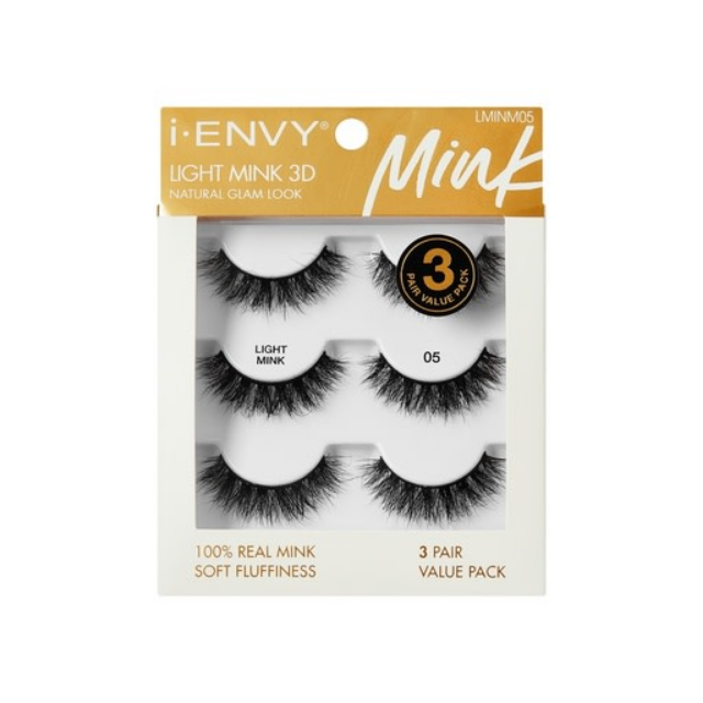 I-Envy Real Mink Collection False Eyelashes Light Mink 3D