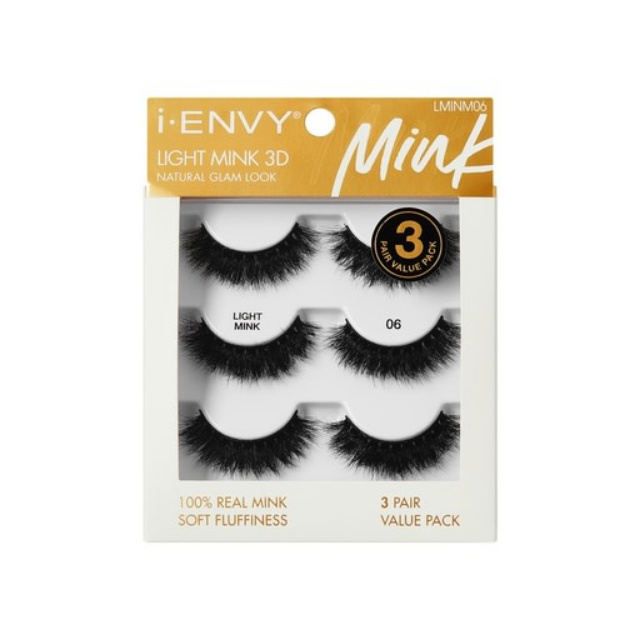 I-Envy Real Mink Collection False Eyelashes Light Mink 3D