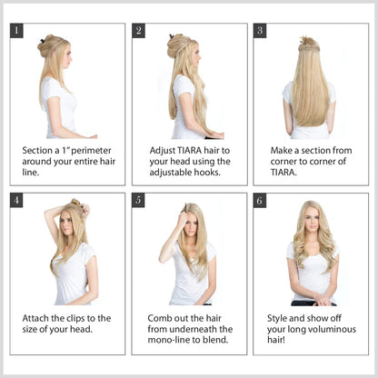 Neophilia Tiara Invisible Wire Extensions 18"